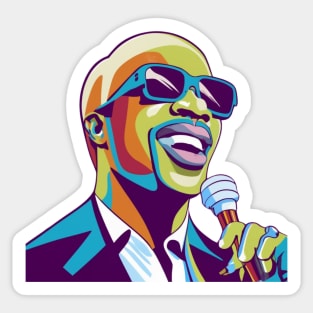 Stevie Wonder WPAP Limit Color Sticker